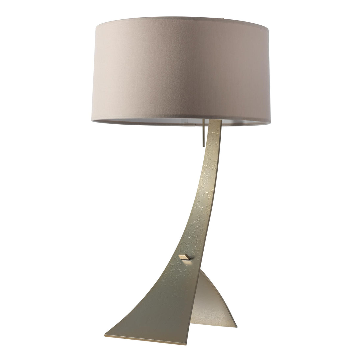 Hubbardton Forge 2005 Modern Brass Flax Shade (SE) Stasis Table Lamp