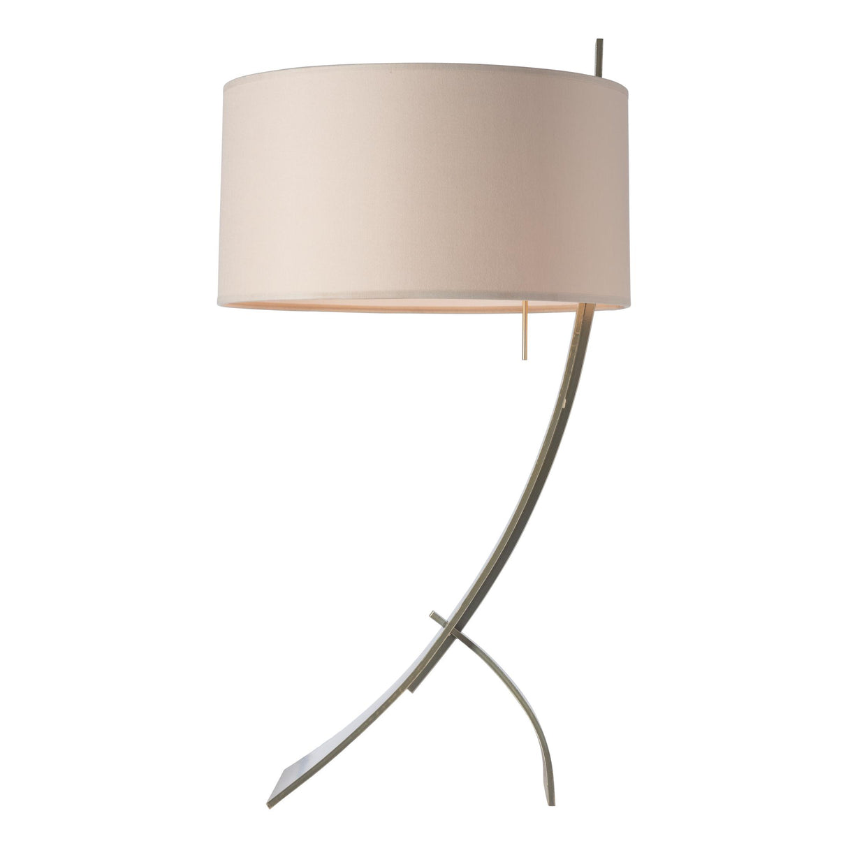 Hubbardton Forge 2005 Modern Brass Flax Shade (SE) Stasis Table Lamp