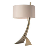 Hubbardton Forge 2005 Modern Brass Flax Shade (SE) Stasis Table Lamp