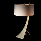 Hubbardton Forge 2005 Modern Brass Flax Shade (SE) Stasis Table Lamp