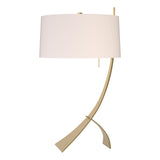 Hubbardton Forge 2005 Modern Brass Flax Shade (SE) Stasis Table Lamp
