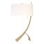 Hubbardton Forge 2005 Modern Brass Natural Anna Shade (SF) Stasis Table Lamp