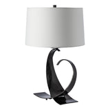 Hubbardton Forge 2006 Ink Natural Anna Shade (SF) Fullered Impressions Table Lamp