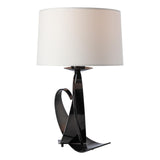 Hubbardton Forge 2006 Ink Natural Anna Shade (SF) Fullered Impressions Table Lamp