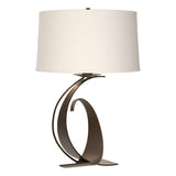 Hubbardton Forge 2004 Bronze Natural Anna Shade (SF) Fullered Impressions Large Table Lamp