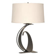 Hubbardton Forge 2004 Natural Iron Flax Shade (SE) Fullered Impressions Large Table Lamp