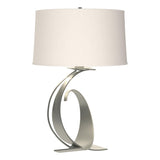 Hubbardton Forge 2004 Vintage Platinum Natural Anna Shade (SF) Fullered Impressions Large Table Lamp