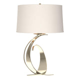 Hubbardton Forge 2004 Sterling Natural Anna Shade (SF) Fullered Impressions Large Table Lamp