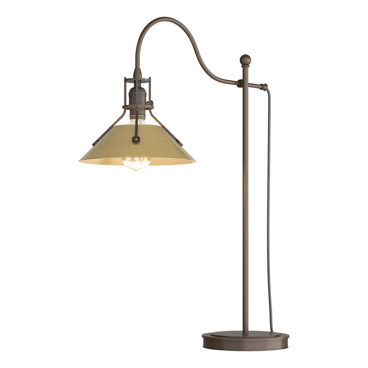 Hubbardton Forge 2017 Bronze Modern Brass Henry Table Lamp