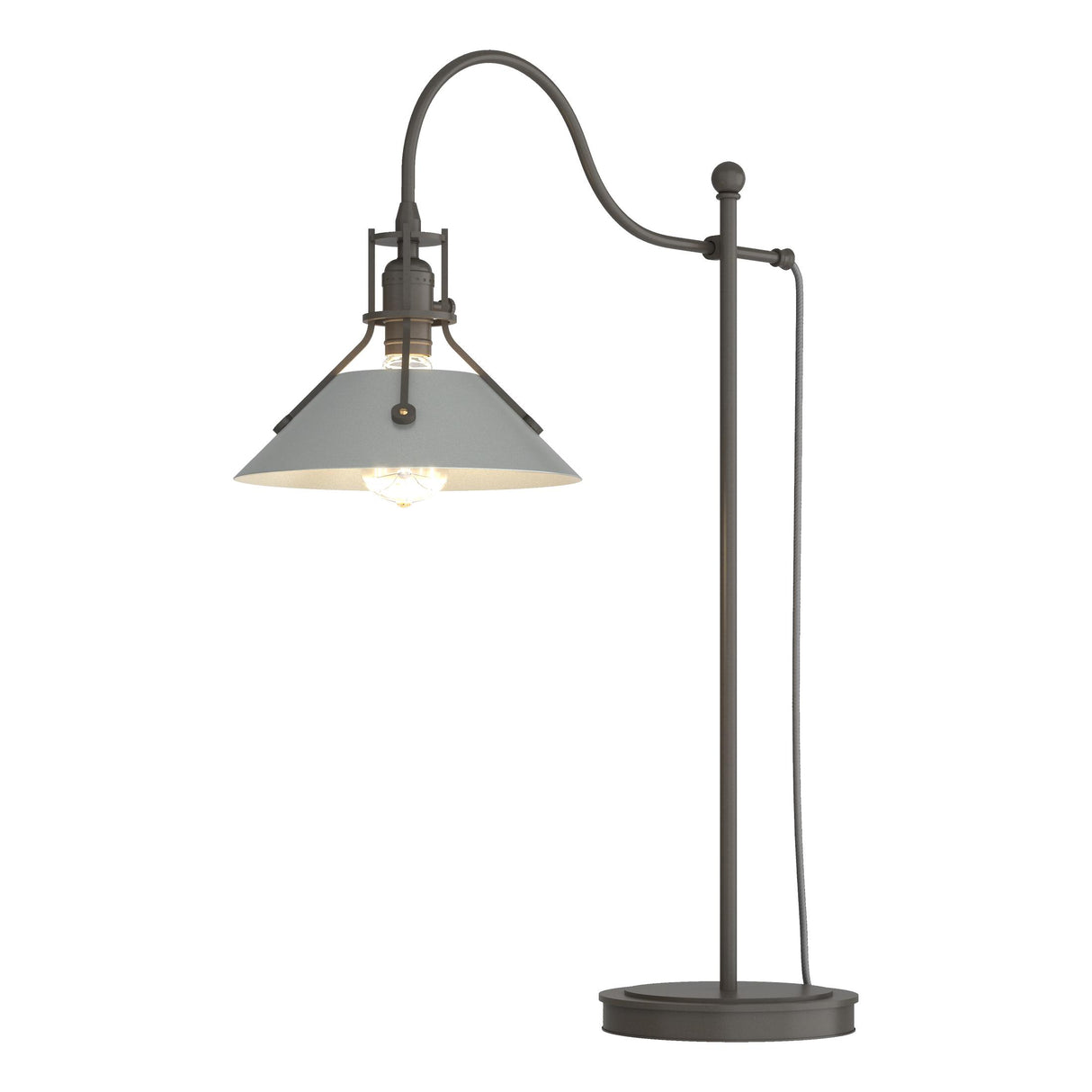 Hubbardton Forge 2017 Dark Smoke Vintage Platinum Henry Table Lamp