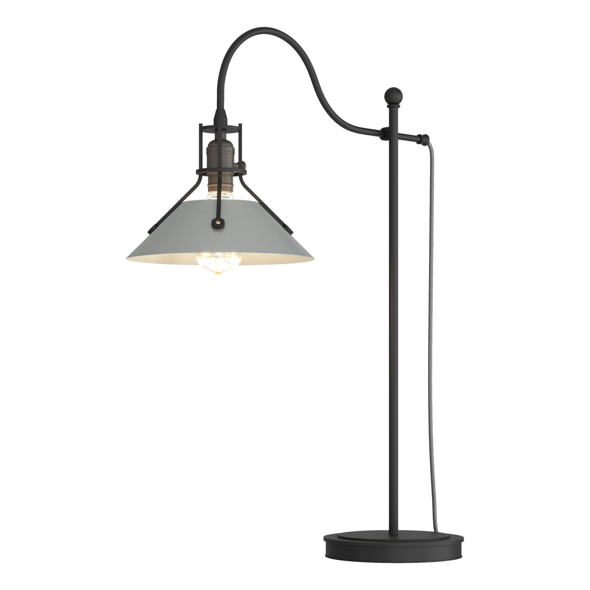 Hubbardton Forge 2017 Black Vintage Platinum Henry Table Lamp