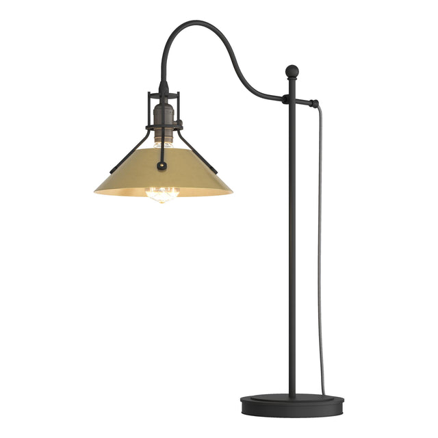Hubbardton Forge 2017 Black Modern Brass Henry Table Lamp