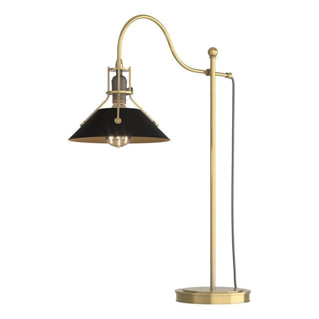 Hubbardton Forge 2017 Modern Brass Black Henry Table Lamp