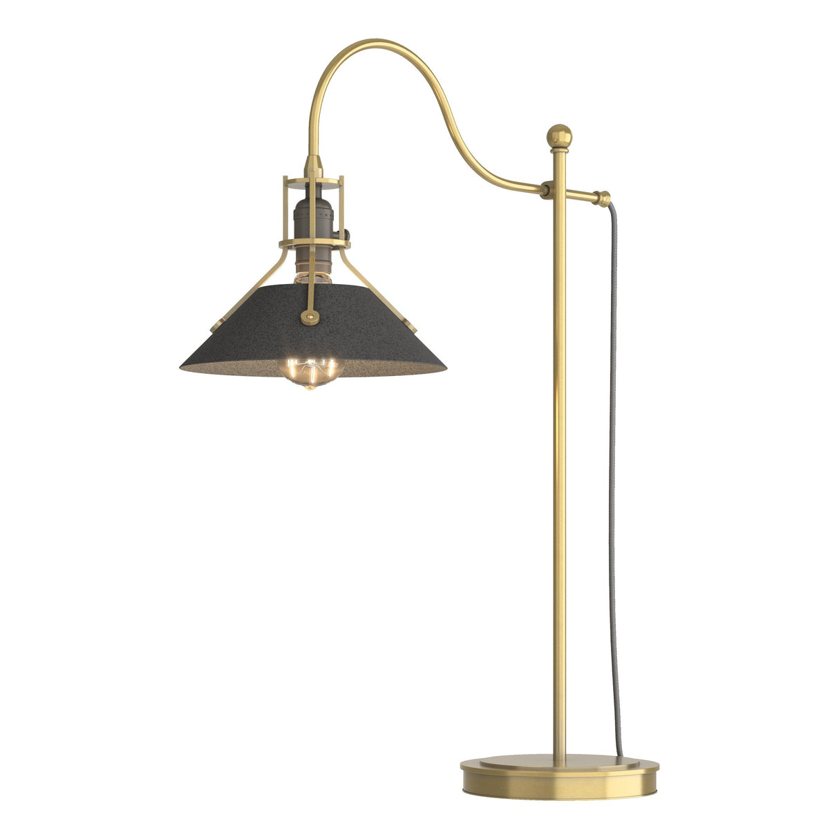 Hubbardton Forge 2017 Modern Brass Natural Iron Henry Table Lamp
