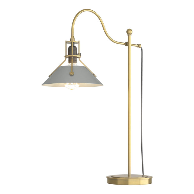 Hubbardton Forge 2017 Modern Brass Vintage Platinum Henry Table Lamp