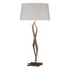Hubbardton Forge 2012 Bronze Flax Shade (SE) Facet Table Lamp