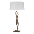 Hubbardton Forge 2012 Bronze Natural Anna Shade (SF) Facet Table Lamp