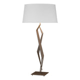 Hubbardton Forge 2012 Bronze Natural Anna Shade (SF) Facet Table Lamp