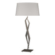 Hubbardton Forge 2012 Dark Smoke Flax Shade (SE) Facet Table Lamp