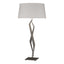 Hubbardton Forge 2012 Dark Smoke Flax Shade (SE) Facet Table Lamp