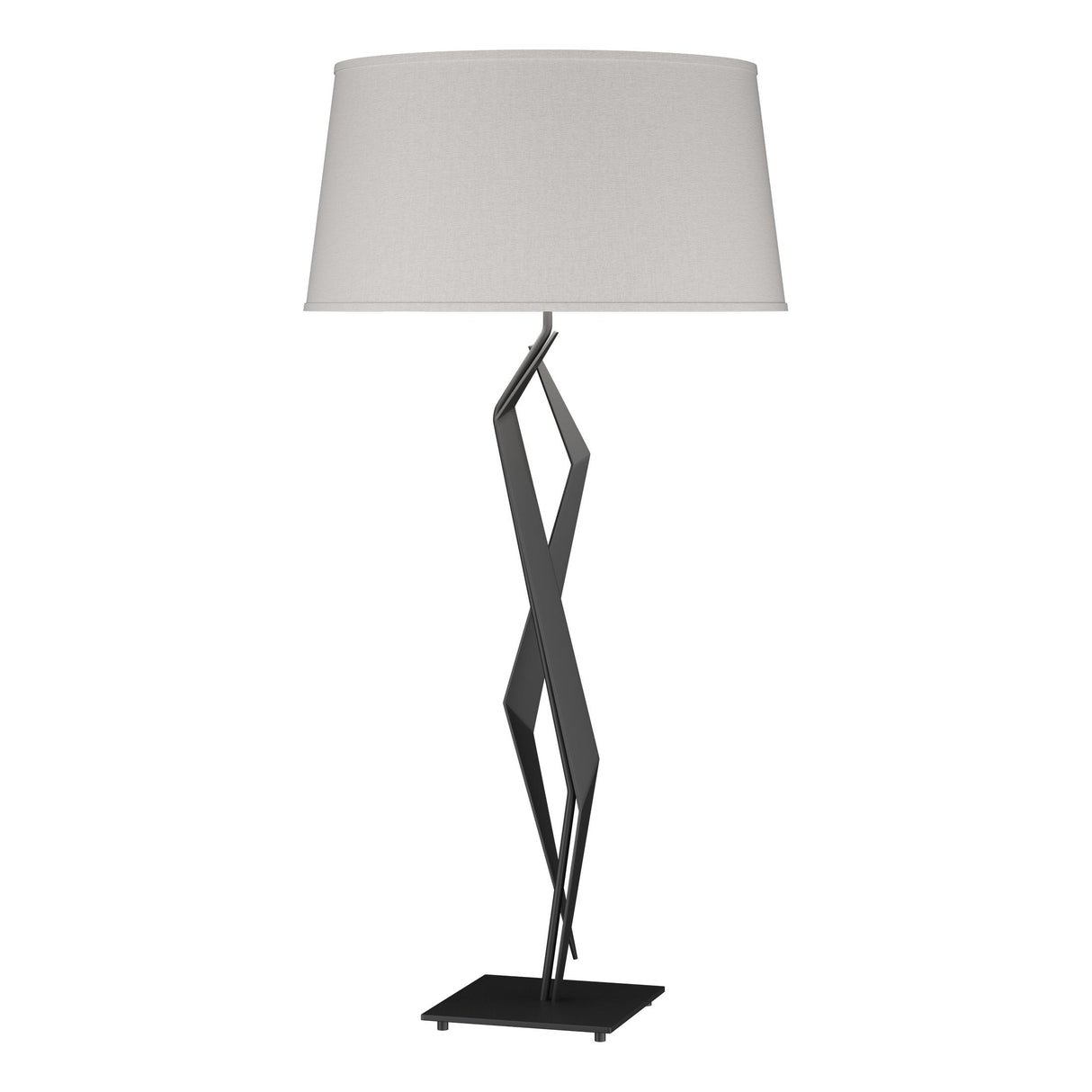 Hubbardton Forge 2012 Black Flax Shade (SE) Facet Table Lamp