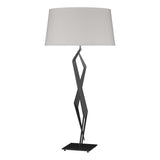 Hubbardton Forge 2012 Black Flax Shade (SE) Facet Table Lamp
