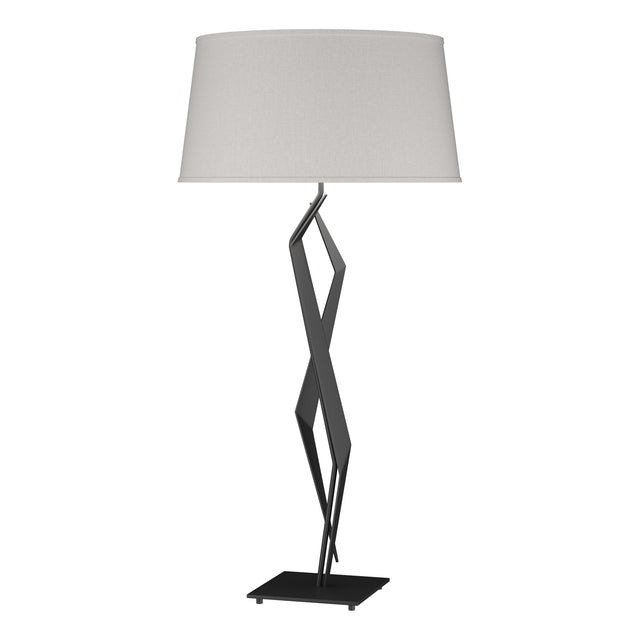 Hubbardton Forge 2012 Black Flax Shade (SE) Facet Table Lamp