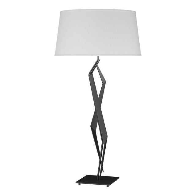 Hubbardton Forge 2012 Black Natural Anna Shade (SF) Facet Table Lamp
