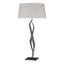 Hubbardton Forge 2012 Oil Rubbed Bronze Flax Shade (SE) Facet Table Lamp