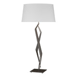 Hubbardton Forge 2012 Oil Rubbed Bronze Natural Anna Shade (SF) Facet Table Lamp