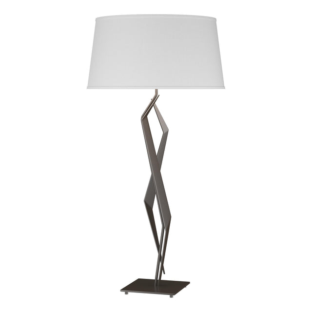 Hubbardton Forge 2012 Oil Rubbed Bronze Natural Anna Shade (SF) Facet Table Lamp