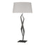 Hubbardton Forge 2012 Natural Iron Flax Shade (SE) Facet Table Lamp