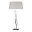 Hubbardton Forge 2012 Vintage Platinum Flax Shade (SE) Facet Table Lamp