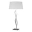 Hubbardton Forge 2012 Vintage Platinum Natural Anna Shade (SF) Facet Table Lamp