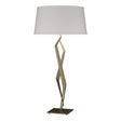 Hubbardton Forge 2012 Soft Gold Flax Shade (SE) Facet Table Lamp