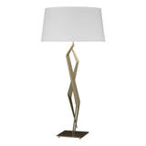 Hubbardton Forge 2012 Soft Gold Natural Anna Shade (SF) Facet Table Lamp
