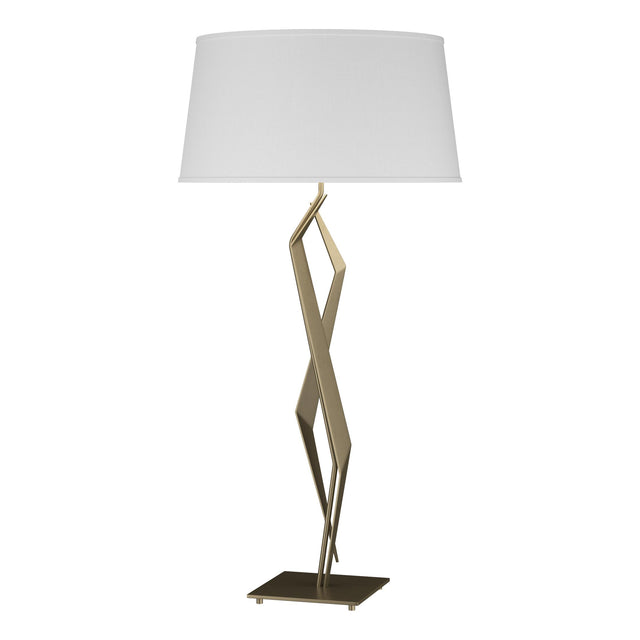 Hubbardton Forge 2012 Soft Gold Natural Anna Shade (SF) Facet Table Lamp