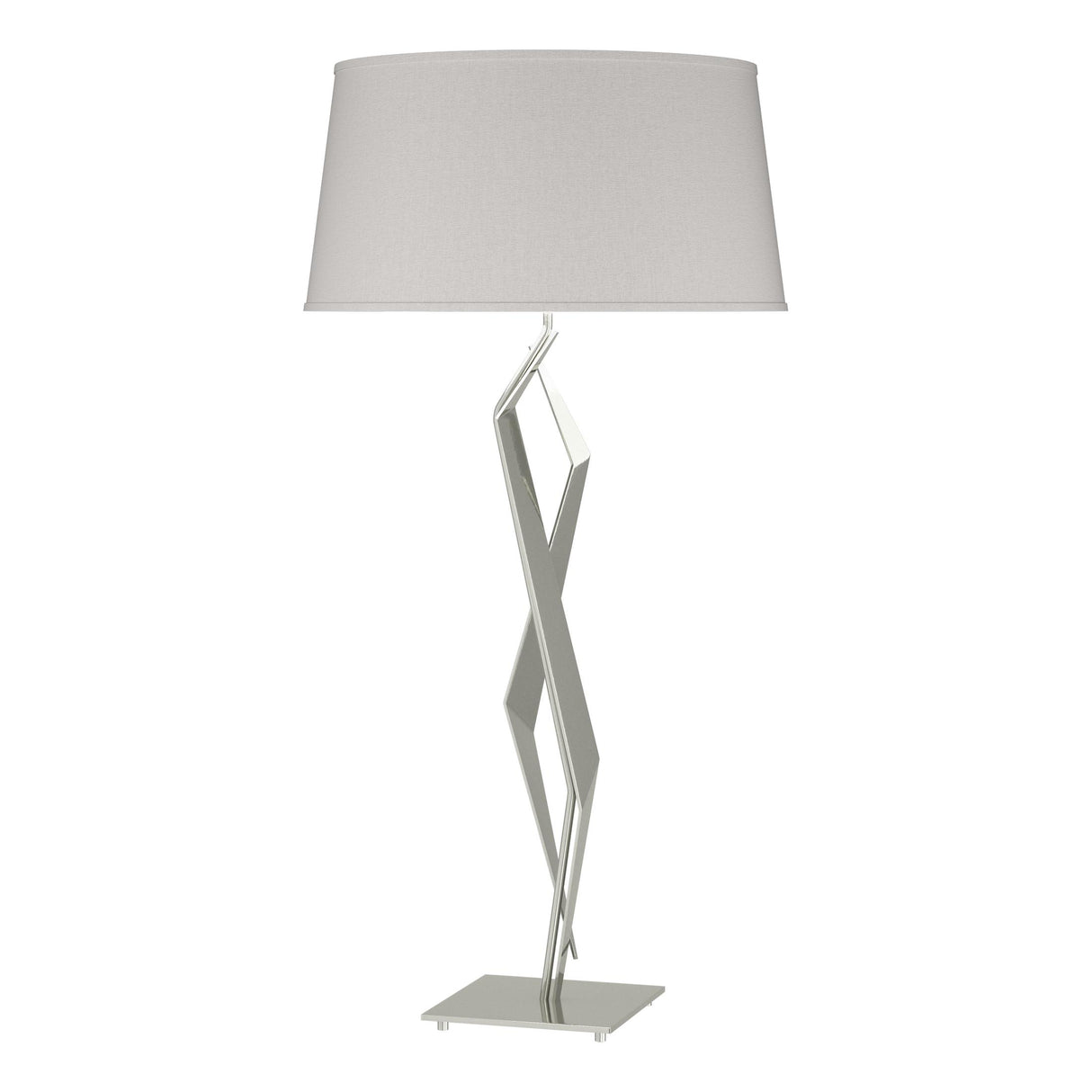 Hubbardton Forge 2012 Sterling Flax Shade (SE) Facet Table Lamp