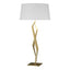 Hubbardton Forge 2012 Modern Brass Natural Anna Shade (SF) Facet Table Lamp