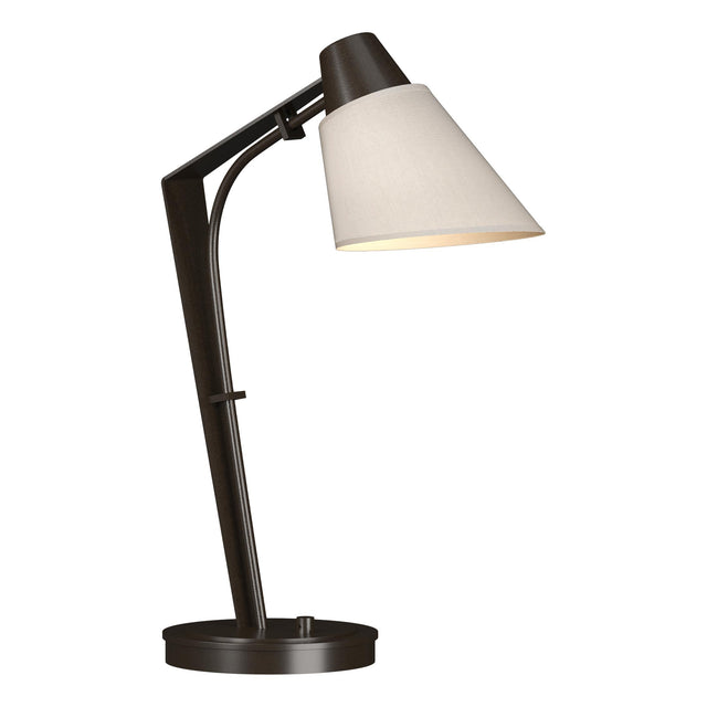 Hubbardton Forge 2014 Oil Rubbed Bronze Flax Shade (SE) Reach Table Lamp
