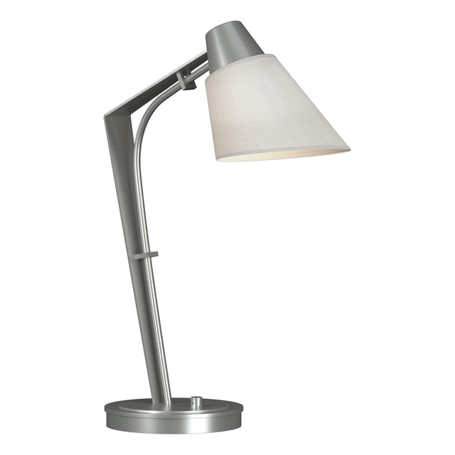 Hubbardton Forge 2014 Vintage Platinum Natural Anna Shade (SF) Reach Table Lamp