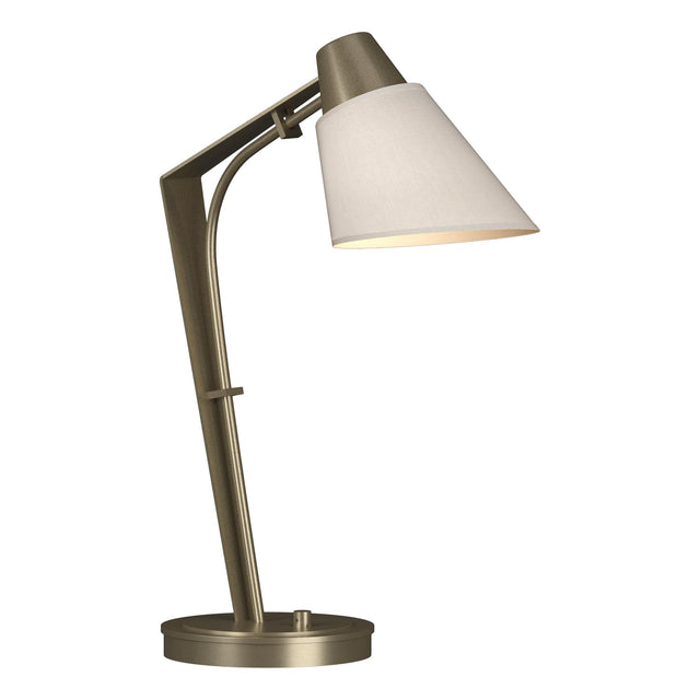 Hubbardton Forge 2014 Soft Gold Flax Shade (SE) Reach Table Lamp