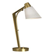 Hubbardton Forge 2014 Modern Brass Natural Anna Shade (SF) Reach Table Lamp