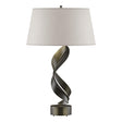 Hubbardton Forge 2014 Dark Smoke Flax Shade (SE) Folio Table Lamp