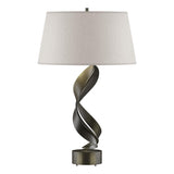 Hubbardton Forge 2014 Dark Smoke Flax Shade (SE) Folio Table Lamp