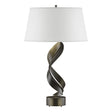 Hubbardton Forge 2014 Dark Smoke Natural Anna Shade (SF) Folio Table Lamp
