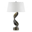 Hubbardton Forge 2014 Dark Smoke Natural Anna Shade (SF) Folio Table Lamp