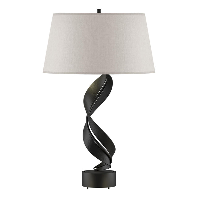 Hubbardton Forge 2014 Black Flax Shade (SE) Folio Table Lamp