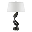 Hubbardton Forge 2014 Black Natural Anna Shade (SF) Folio Table Lamp