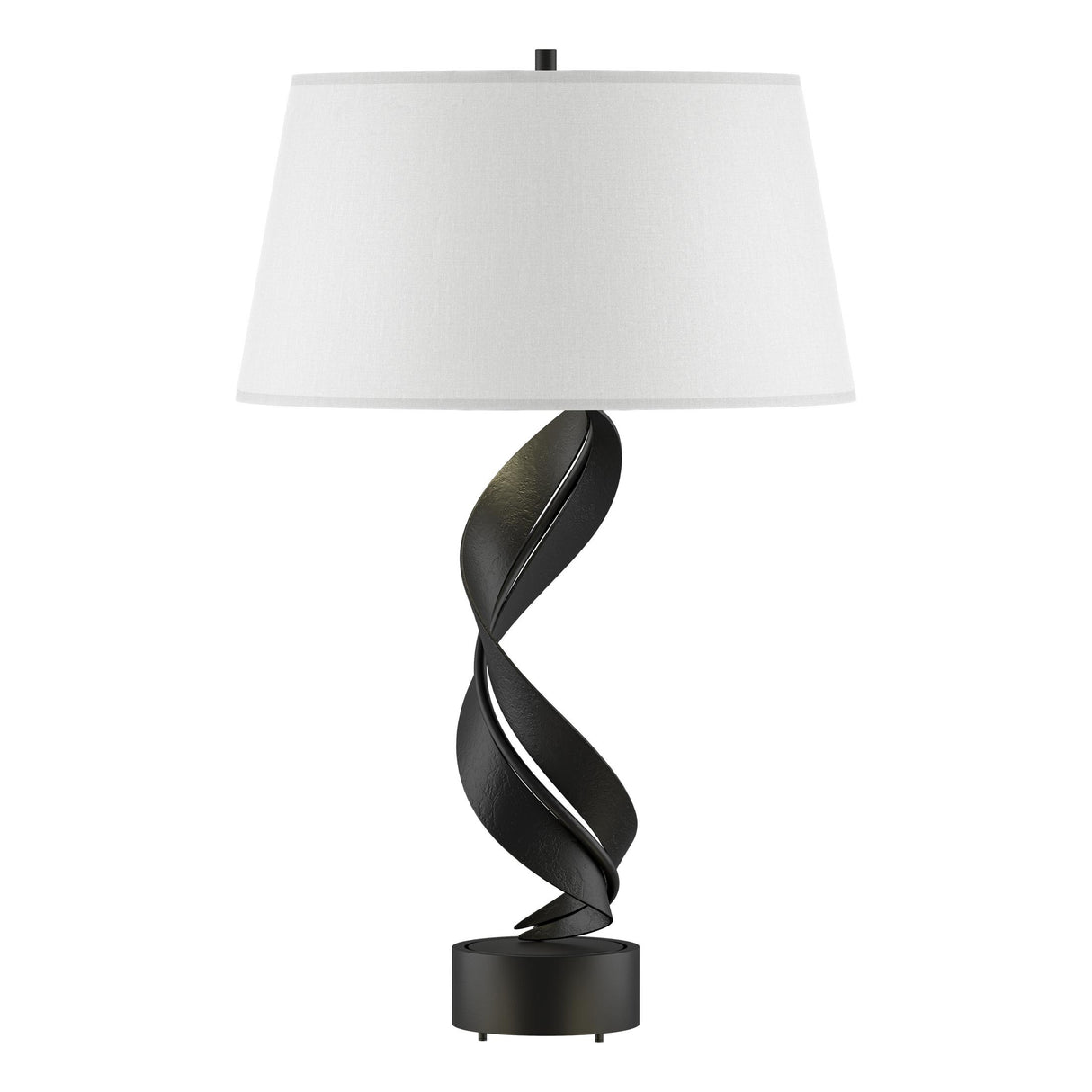 Hubbardton Forge 2014 Black Natural Anna Shade (SF) Folio Table Lamp